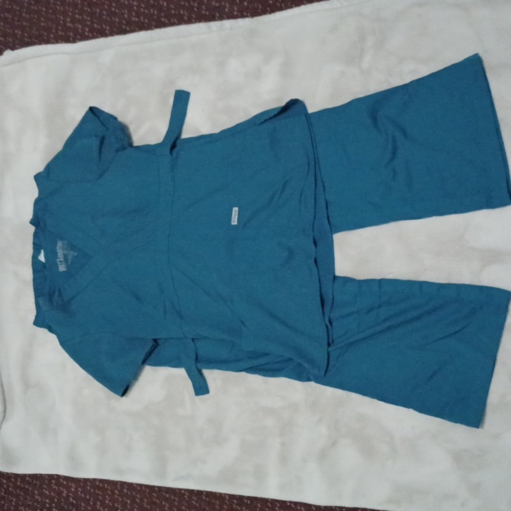 Teal scrubs
